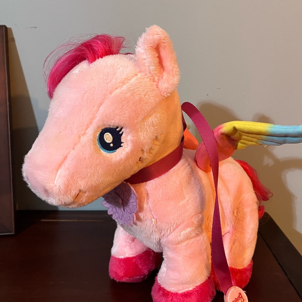 Mattel Barbie A Touch of Magic Stuffed Animals Walk & Flutter Pegasus Plush Toy